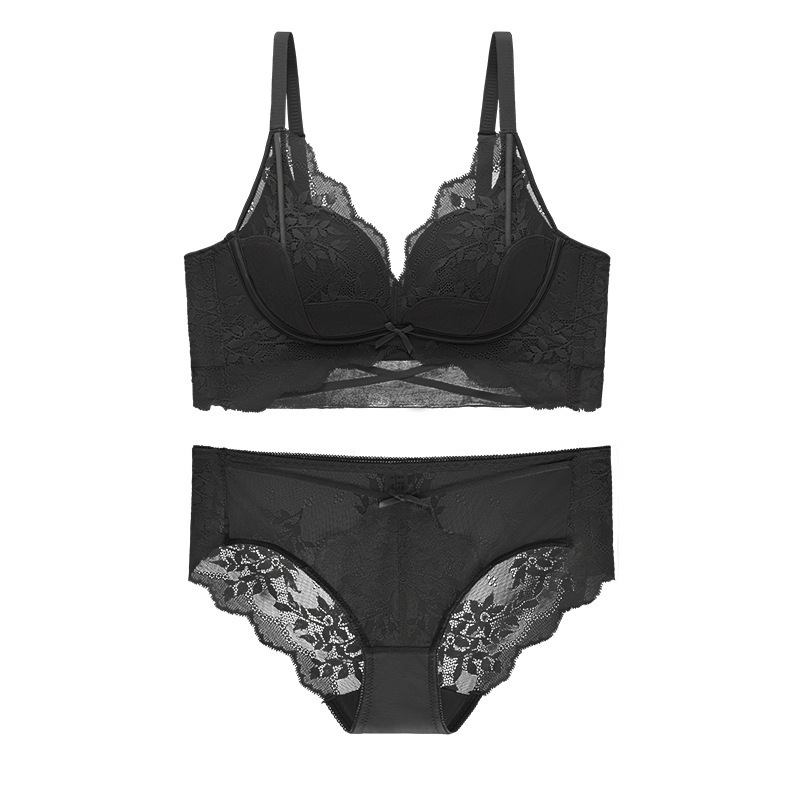 8136 generación de cabello puro encaje niña pecho pequeño recogido para mostrar sujetador grande ligero y transpirable sin anillo de acero sujetador antibacteriano mujer