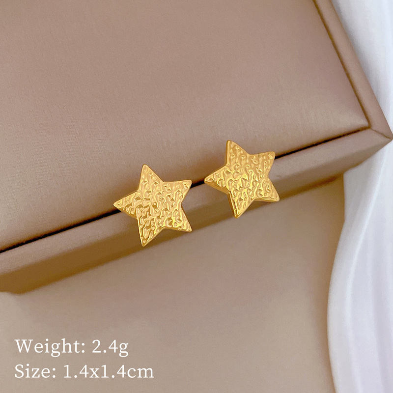 [Acero de titanio de todo el cuerpo] fritillary Lucky Grass pendientes minimalistas pendientes fríos para hombres y mujeres pendientes de banquete de temperamento personalizado