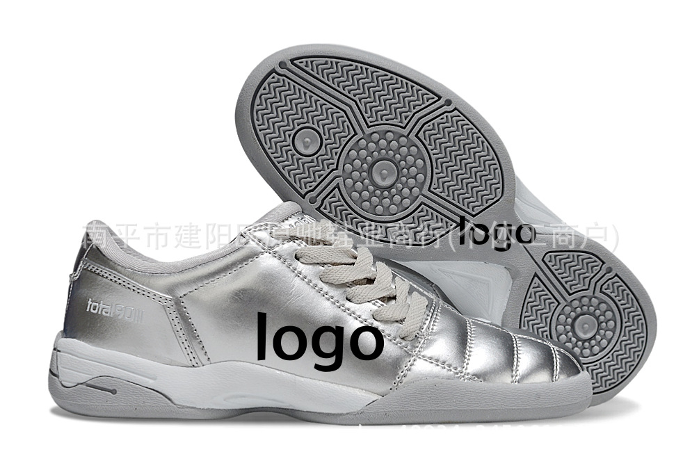 Fábrica de Putian al por mayor T90 serie interior MD fondo plano zapatos de fútbol de fondo bajo entrenamiento césped interior y exterior