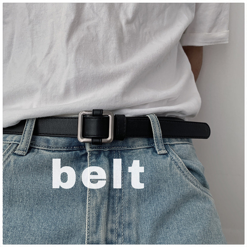 Hong Kong Style Hole-free Belt Men's 2022 New Korean Style Trendy Ins Young All-match Fashion Jeans Belt