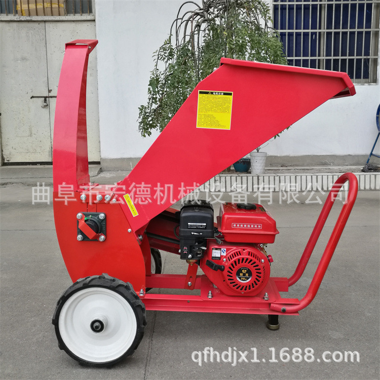 小型树枝粉碎机 葡萄园林移动式柴油碎枝机多功能干鲜柴油碎木机