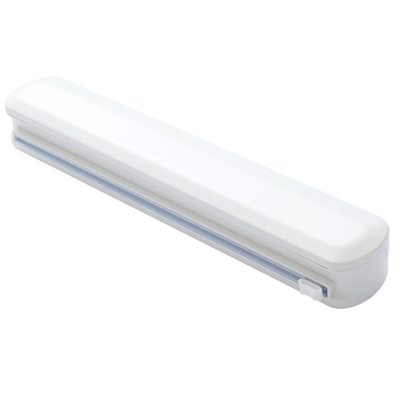 Multifunctional plastic wrap cutter wall -mounted kitchen paper rack sliding knife tin foil split box storage shelf