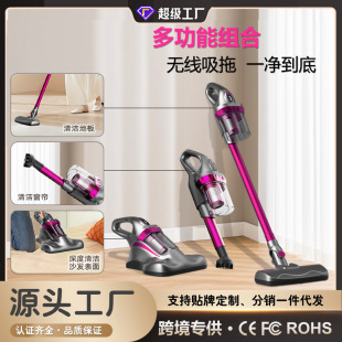 Source Factory Vacuum Cleaner Mite Remover Handheld Three-In-One Household Wireless Vacuum Cleaner Suction and Mopping All-In-One Machine with Large Suction Power
