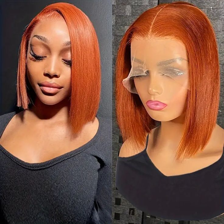 Ginger Orange 350# Front Lace High Definition Transparent Lace Bobo Amazon Europe and America Best Selling Xuchang Daifa