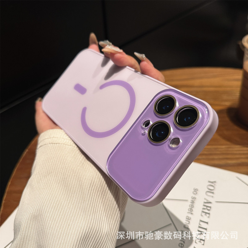 适用iPhone17promax大视窗磨砂磁吸手机壳苹果16镜头膜15防摔PC套|undefined