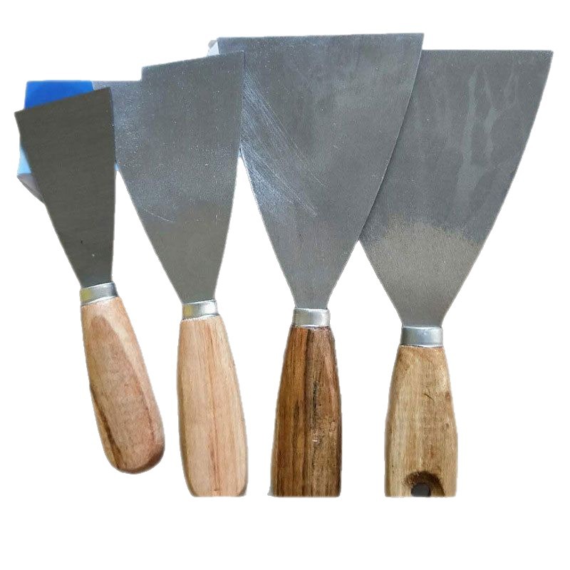 Cuchillo de mortero Jinfei grueso aceite claro mango de madera 1 / 2 / 3 / 4 / 5 pulgadas cuchillo de mortero limpio cuchillo de masilla espeta