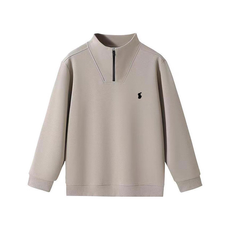 Autumn and Winter New Hot-Selling Rl Trendy Brand Polo Accessible Luxury Men's Difu Cotton Half-Zip Sweatshirt Pony Logo Embroider Cross-Border