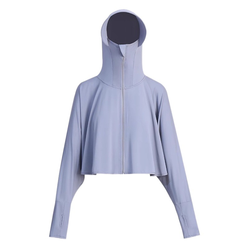 Ice Silk Sun Protection Clothing for Women 2026 New Summer Anti-Uv Long-Sleeved Thin Cover-Up Jacket Cycling Sun Protection Clothing for Women