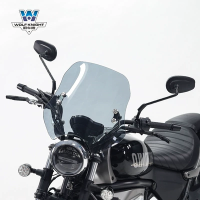 motorcycle modification adjustable, Motorcycle front windshield - brown-color-thickness-5mm-height-40cm-suitable-for-qianjiang-flash-500s