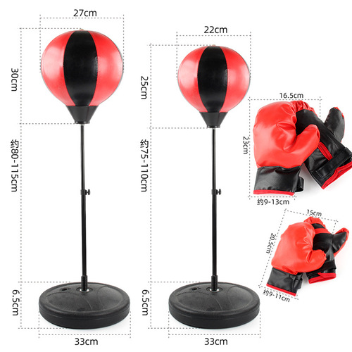 Adult leisure stress relief toy tumbler vertical boxing speed ball sports trainer inflatable boxing ball set
