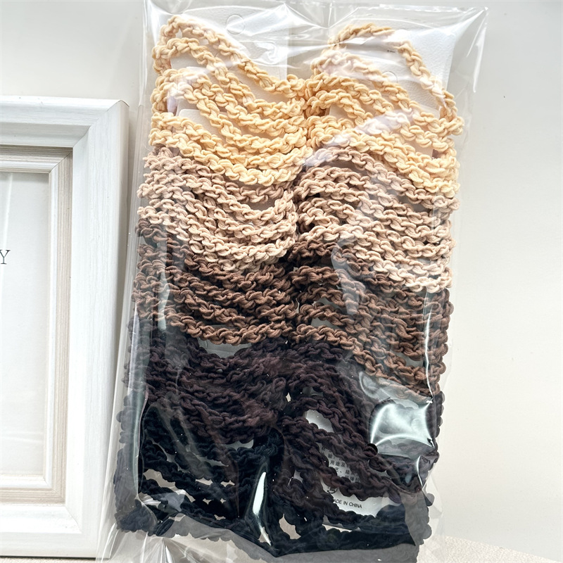 Cuerpo de leopardo coreano accesorios para el cabello asequibles 5 tarjetas cuerdas de cabello cuatro en uno de alta elasticidad correa de cola de caballo alta cuerda de cabeza