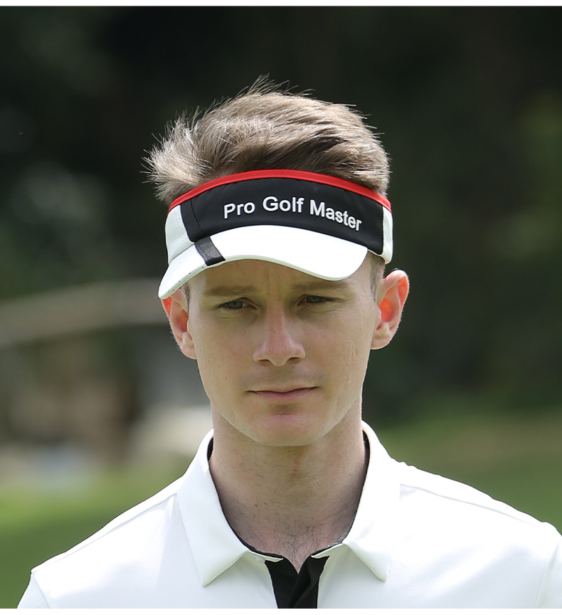 Mũ golf PGM không đỉnh thể thao che nắng mùa hè, vành rộng 19 cm — MZ052-Trắng đen đỏ, MZ052-Trắng Đen, MZ025-Mũ bóng không đỉnh [màu đỏ], MZ045-Đen Trắng chi tiết 29