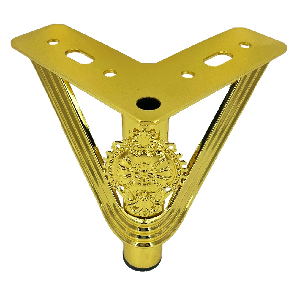 Легкая роскоши новая металлическая фурнитура с цветами для мебели для ног журнальный столик для ног шкаф для поддержки ножки