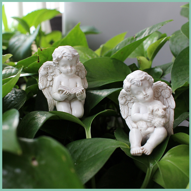   Angel suit plug-in cute little Angel plug-in outdoor garden bonsai plug-in decorations 