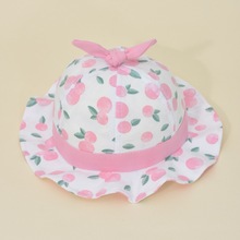 宝宝渔夫帽可爱春秋季薄款公主超萌花朵盆帽防晒遮阳薄款透气帽子