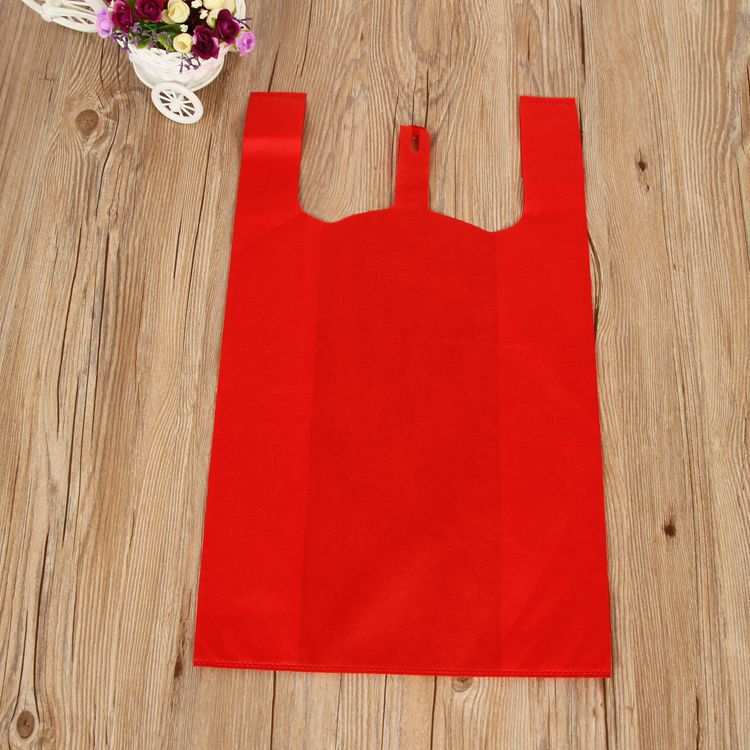 厂家无纺布背心袋彩色超市购物袋覆膜广告无纺布手提袋垃圾袋