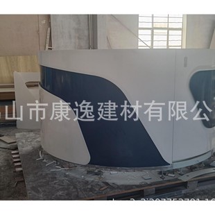 Special-shaped artificial stone reception desk