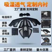 定制款款头盔内衬滴滴夏盔骑行内衬垫透气吸汗舒适内垫防虫网可拆