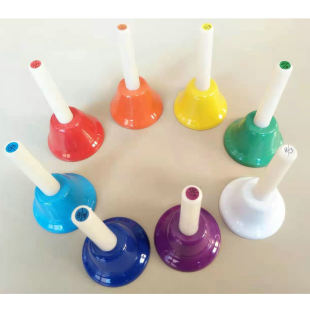 Eight-Tone Class Bell Orff Kidsren's Percussion Instrument Rattle Kindergarten Early Education Teaching Aids 8-Tone Class Bell Wholesale