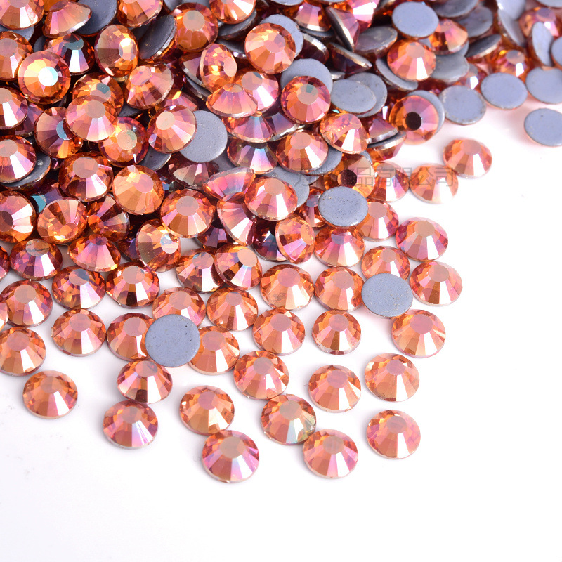 爆発的な輝きの平底イミテーションオパールラインストーン、衣類用アクセサリー、電気メッキガラスラインストーン、大型装飾品、DIYジュエリーアクセサリー材料