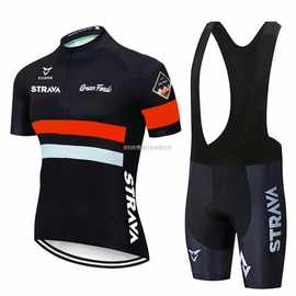 STRAVA 新款 骑行服套装 背带短袖套装 自行车服 骑行服厂家