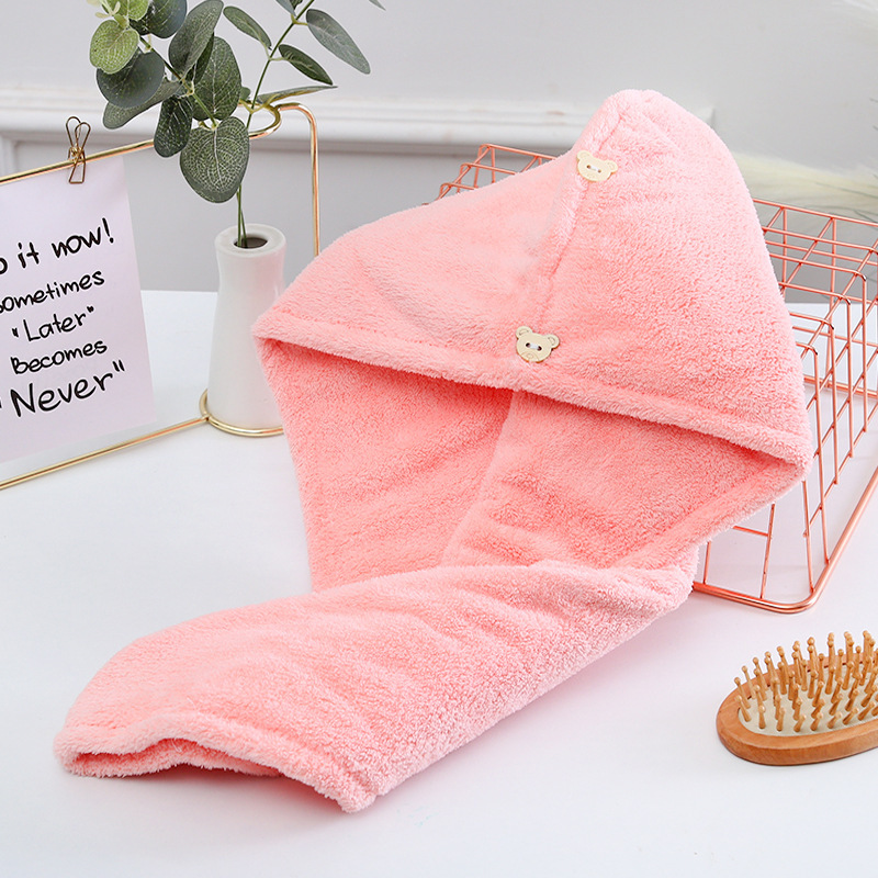 送料を追加、厚みのある高密度コーラルベルベットヘアドライキャップ、吸水性シャワーキャップ、エッジドヘアドライタオル、速乾ターバン卸売|undefined