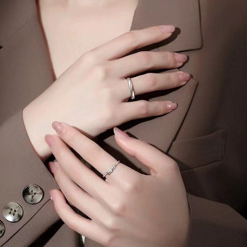 7g Weight Open Rings Classification Adjustable Ring Size 925 Sterling Silver Geometric Open Rings