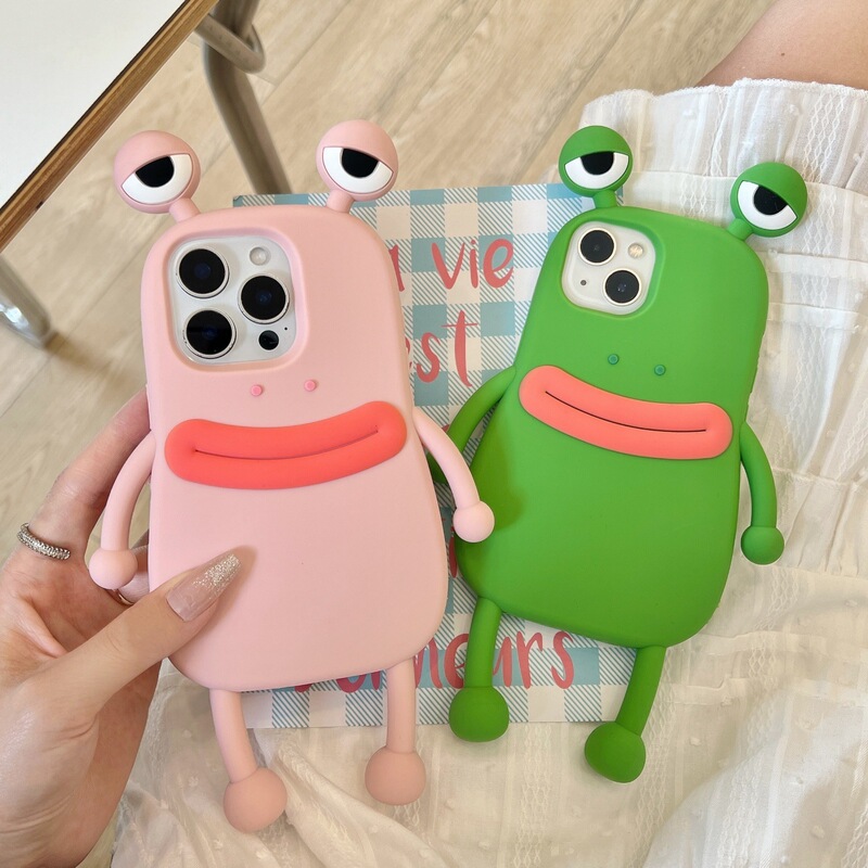 Zhao Lusi Stereo Frog Apple 17Promax Silicone Mobile Phone Case Iphone16/15/14/13/12/11