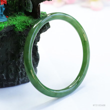 眷钰 天然和田玉手镯碧玉俄料菠菜绿珠宝工厂批发代发S2102608