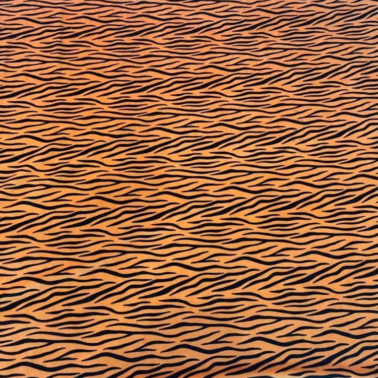 Tejido de impresión ultraflexible de cristal grueso tigre leche impresión manga juguete de peluche almohada ultraflexible