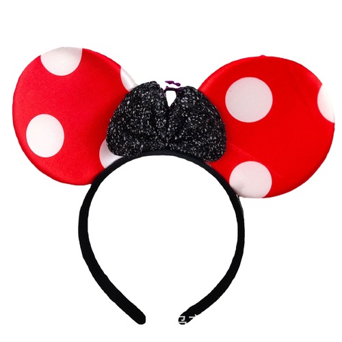 Luminous bow headband, small knot polka dot Mickey hair accessories, luminous butterfly headband, masquerade party