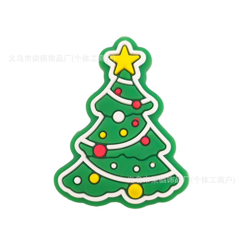 現物クリスマスシリーズクリスマスツリー漫画食品級シリカゲルジュエリーアクセサリーDIY歯ゴム手作りビーズ|undefined