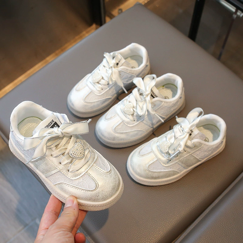 Детская обувь кроссовки 2024 осень новая детская спортивная обувь для девочек сетка повседневная обувь немецкая тренировка обувь маленькая белая обувь