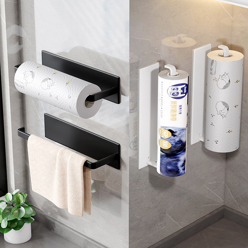 Iron art kitchen Roll holder TOILET Towel rack Shower Room Free punch Towel rack cupboard Toilet paper holder Tissue holder