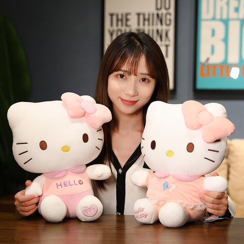 Genuine hellokitty doll plush toy kt cat doll Hello Kitty cute cat children's birthday gift