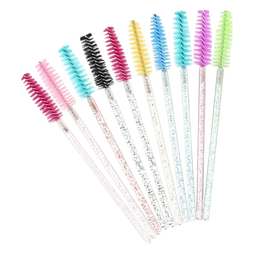 Venta al por mayor desechables barril cepillo de pestañas maquillaje cepillo de maquillaje herramienta portátil espiral pestañas peine rizador de pestañas