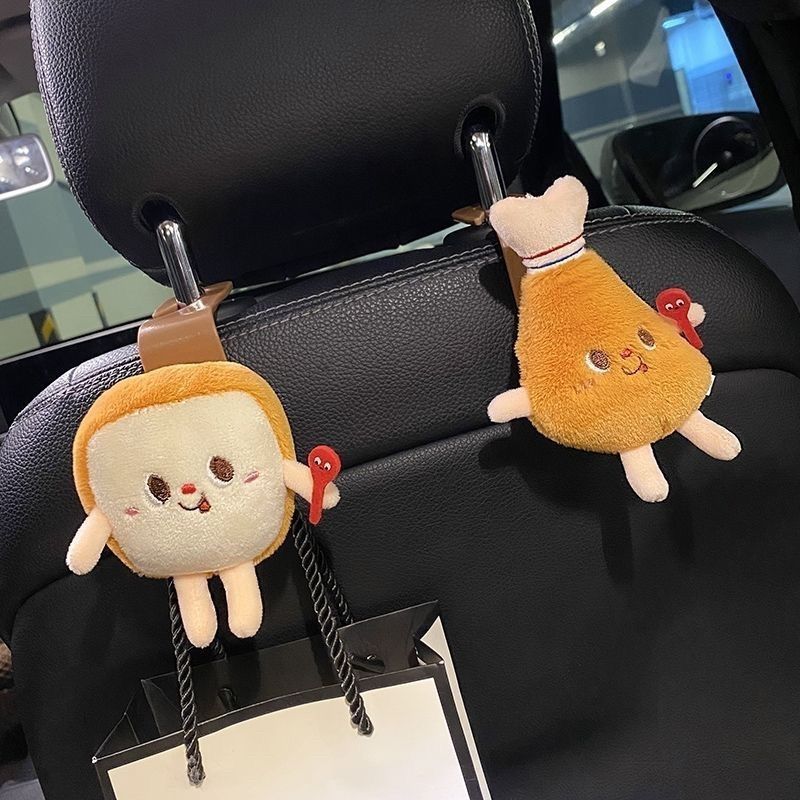 Pequeño gancho para automóviles en la parte posterior del asiento del automóvil encantador decoración interior del automóvil respaldo delantero multifuncional