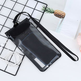 Pvc Mobile Phone Waterproof Bag 3-Layer Sealed Outdoor 8-Level Waterproof Bag Touch Screen Transparent Plastic Waterproof Mobile Phone Bag