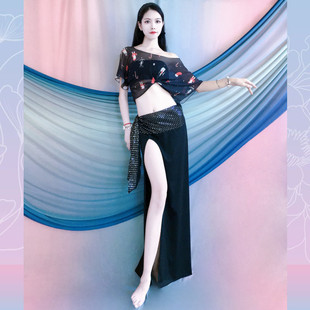 Belly Dance 2025 New Suit Christmas Off-Shoulder Top Practice Clothes Oriental Dance Beginner Performance Clothes for Kidsren