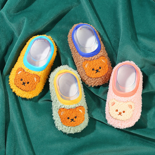 Autumn and Winter Baby Floor Socks Thickened Cute Cartoon Toddler Socks Boys and Girls Baby Soft Bottom Non-slip Early Education Baby Socks