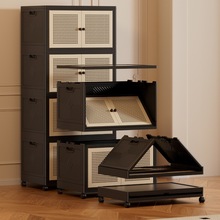 中古风多层置物架折叠收纳柜储物柜客厅收纳箱衣服儿童置物衣柜