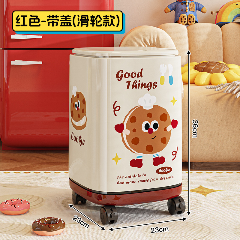 かわいくて見栄えの良い家庭用ゴミ箱 2025年新モデル 蓋付き リビングルーム トイレ バスルーム 寝室 大型ゴミ箱|undefined