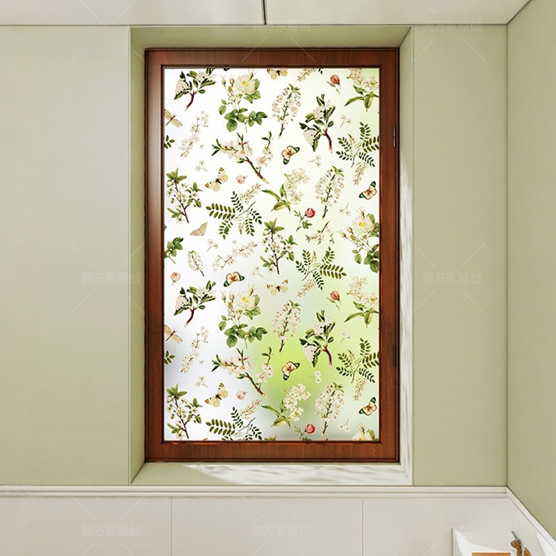 Bathroom, Bedroom, Kitchen, Toilet, Door and Window Anti-Leak Frosted Anti-Peep Window Glass Film Electrostatic Sticker Decoration