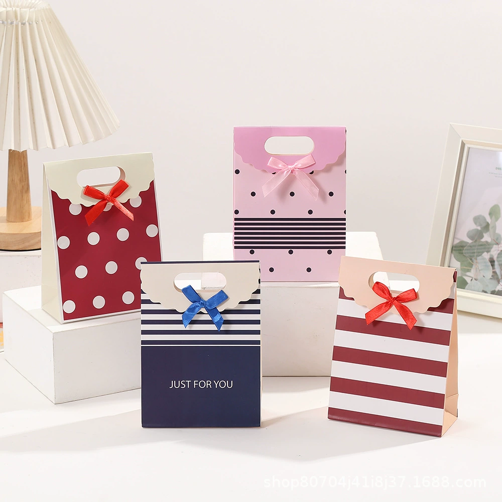 Small linen bag with bow, Birthday gift