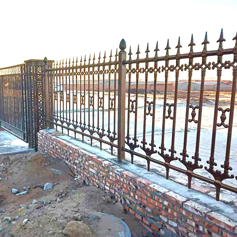 Valla de acero zinc hierro cerca fábrica comunitaria Villa Parque escuela barandilla protectora fabricante
