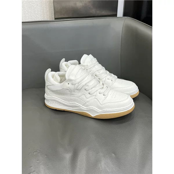J Sneakers Men's 2025 Autum New Low-Cut Leather White Shoes Men's Trendyy Lightweight Soft Sole Youth Sports and Leisure