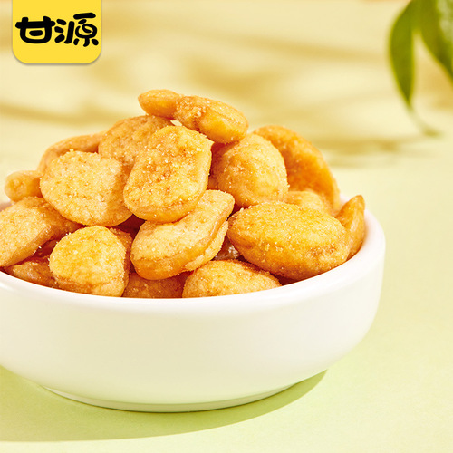 Ganyuan crab roe flavored broad bean kernels 500g/bag meat floss orchid beans nuts roasted seeds and nuts casual snacks internet celebrity snacks