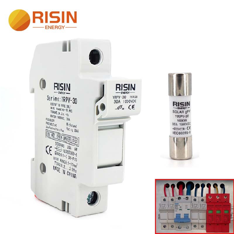 DC Fuse holder with inline fus