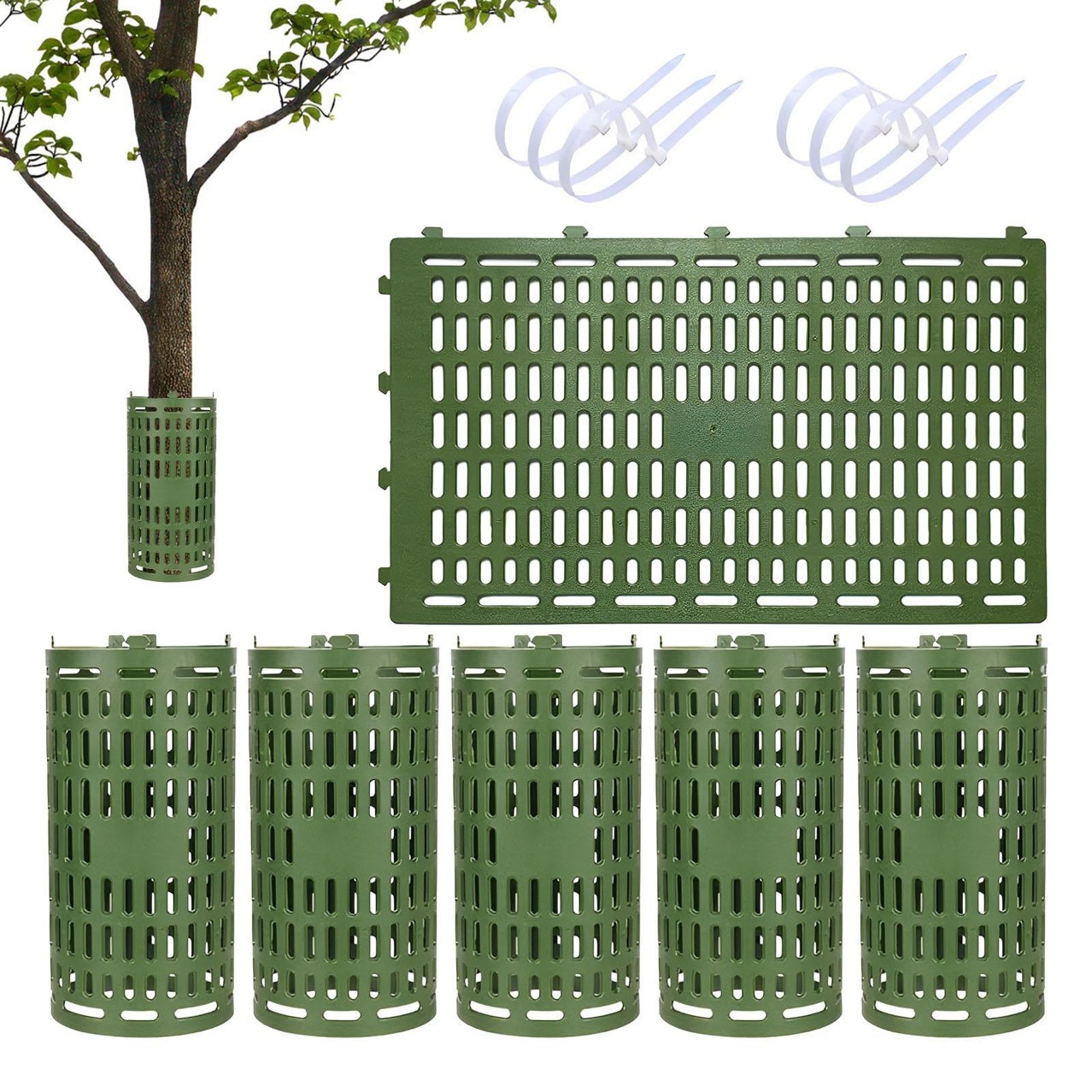 cubierta de protección de árboles transfronterizos cubierta de protección de árboles combinada ajustable cubierta de protección de árboles de jardín cubierta de protección de plántulas cerca de protección de corteza