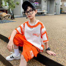 男童夏装短袖套装2024新款中大儿童装夏季男孩网红帅气时髦韩版潮